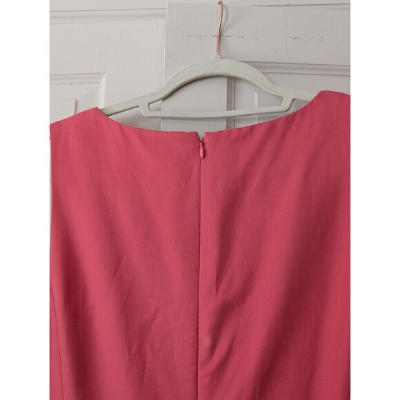 J Crew Womens Coral Pink Sheath Dress Size 12 Sleeveless Lined Zip Back - Picture 7 of 12